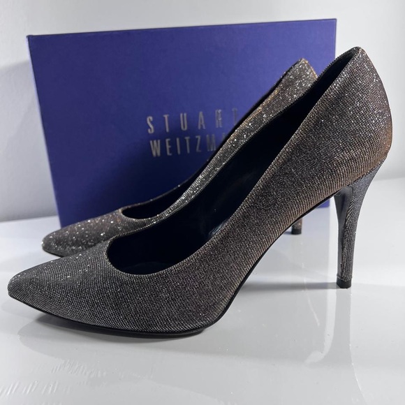 Stuart Weitzman Nocturne Metallic Pyrite Platforms